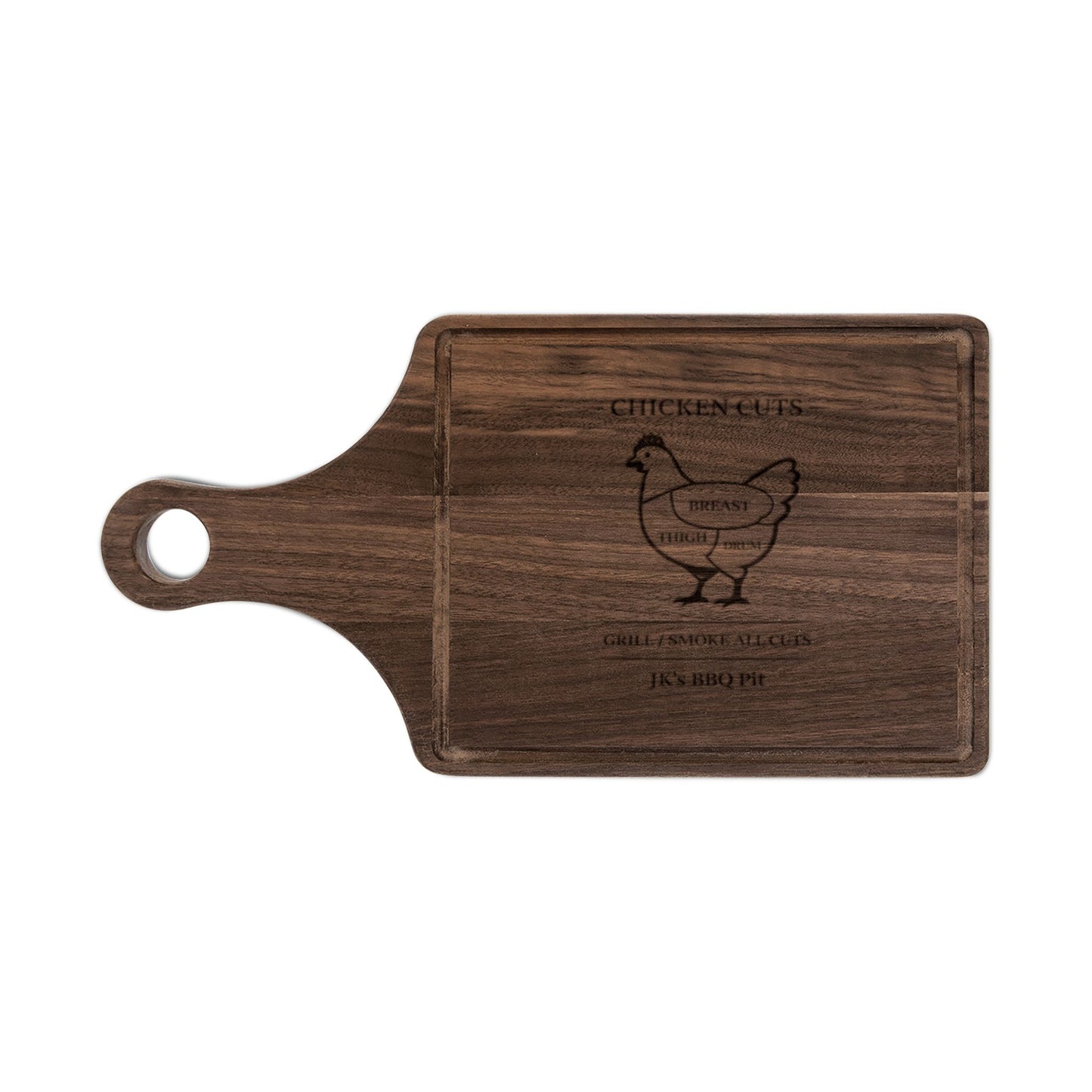 Engraved Farmhouse Chicken Cutting Board — Wooden Serving & Prep Board