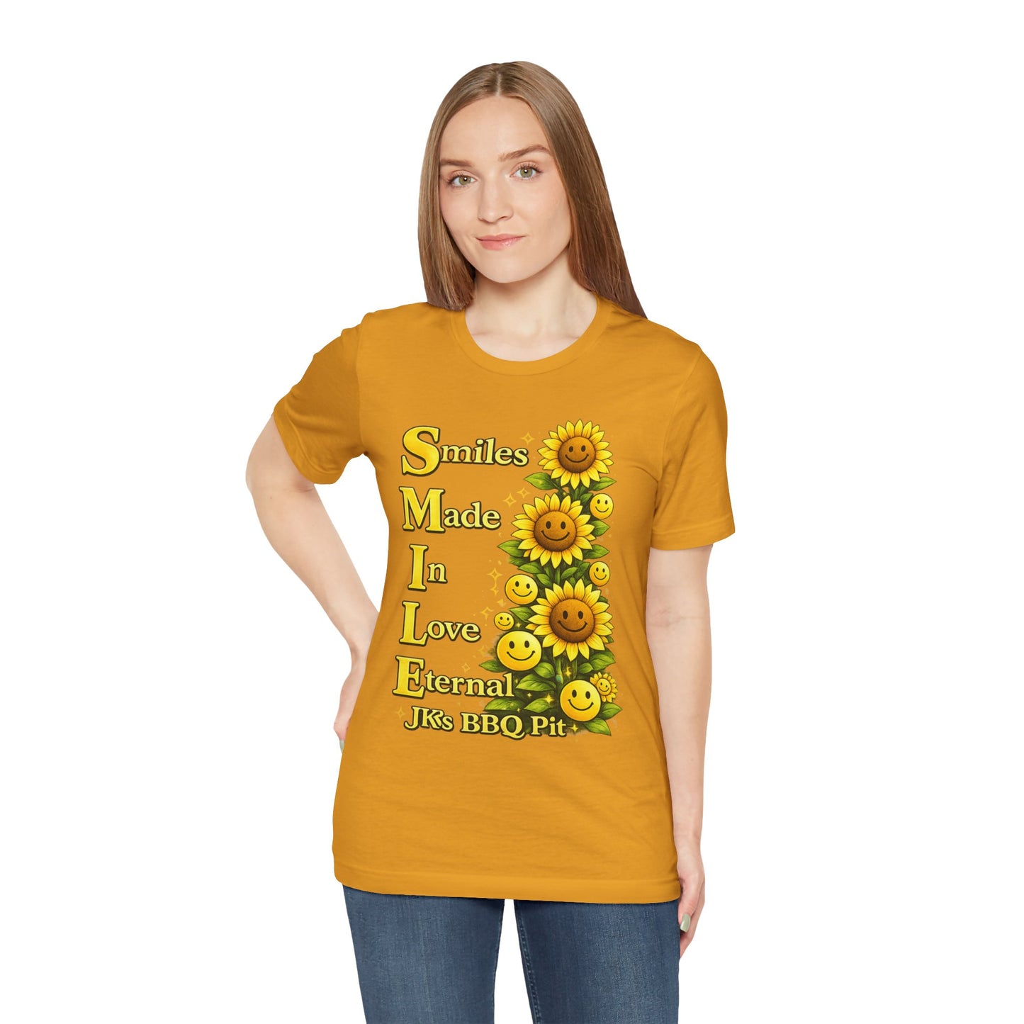 Smiles Made In Love Tee — Sunflower Smile Graphic T-Shirt