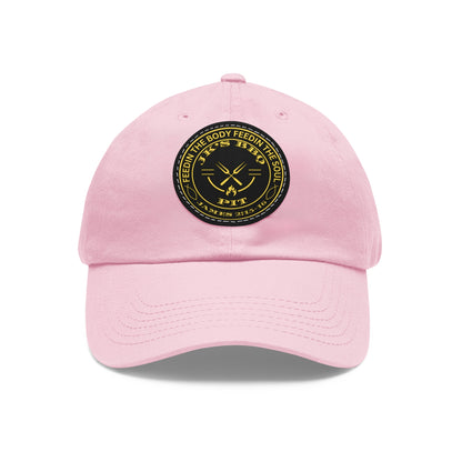 JK’s BBQ Pit Dad Hat – “Feed the Body, Feed the Soul” Leather Patch Cap