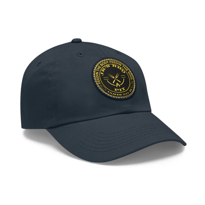JK’s BBQ Pit Dad Hat – “Feed the Body, Feed the Soul” Leather Patch Cap