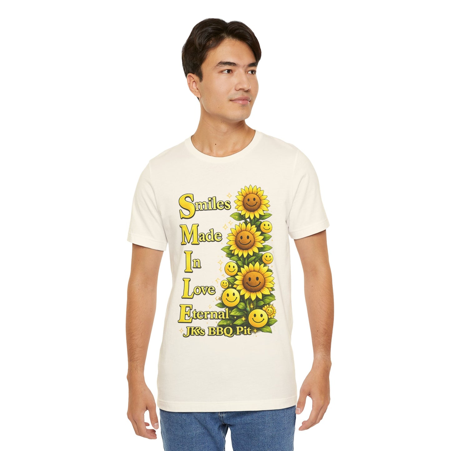 Smiles Made In Love Tee — Sunflower Smile Graphic T-Shirt