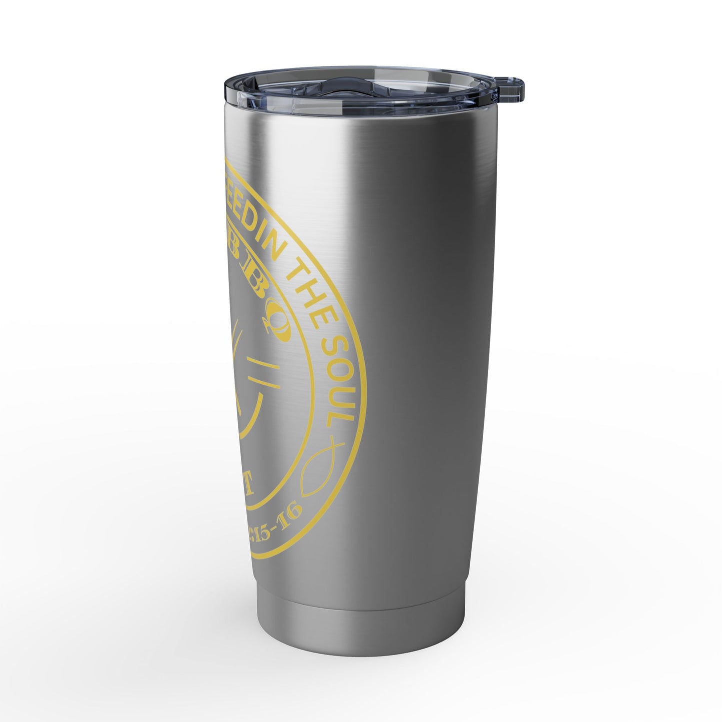JK’s BBQ Pit 20 oz Stainless Steel Tumbler – “The Body Feeding” BBQ Travel Cup