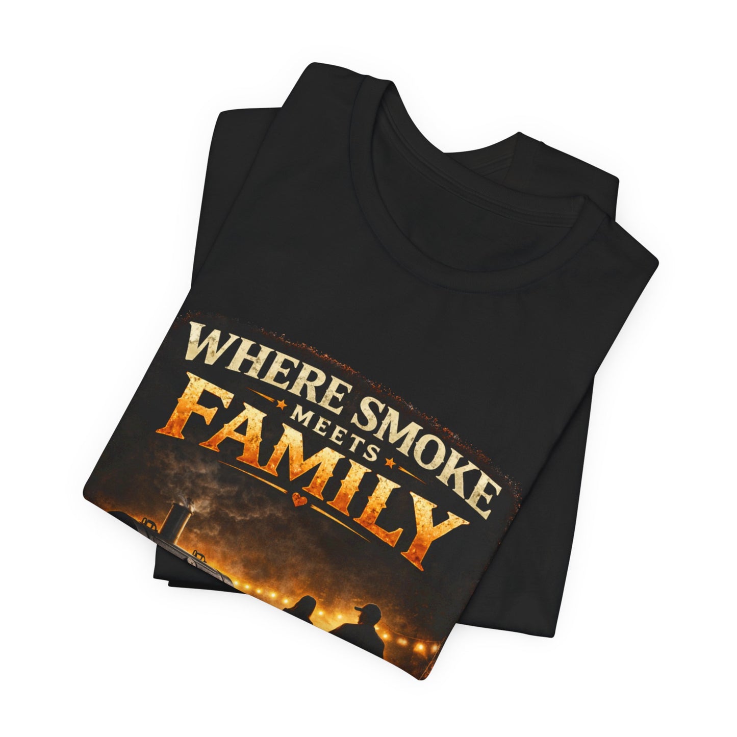 BBQ Family T-Shirt – “Where Smoke Meets Family” Grilling Tee