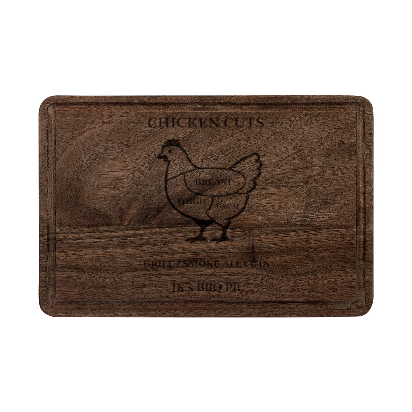 Engraved Farmhouse Chicken Cutting Board — Wooden Serving & Prep Board