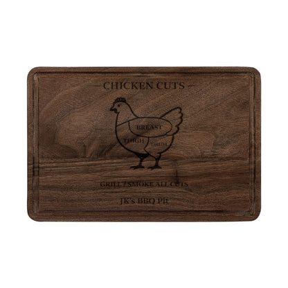 Engraved Farmhouse Chicken Cutting Board — Wooden Serving & Prep Board