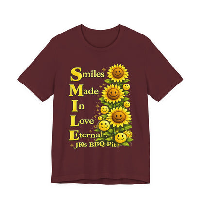 Smiles Made In Love Tee — Sunflower Smile Graphic T-Shirt
