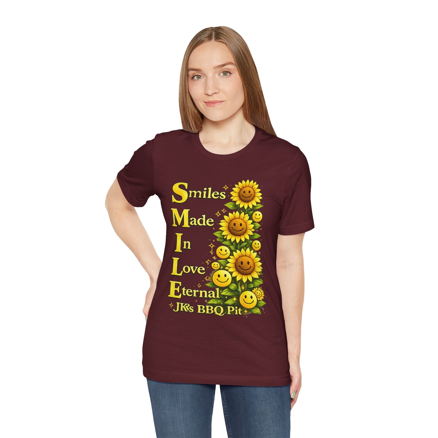 Smiles Made In Love Tee — Sunflower Smile Graphic T-Shirt