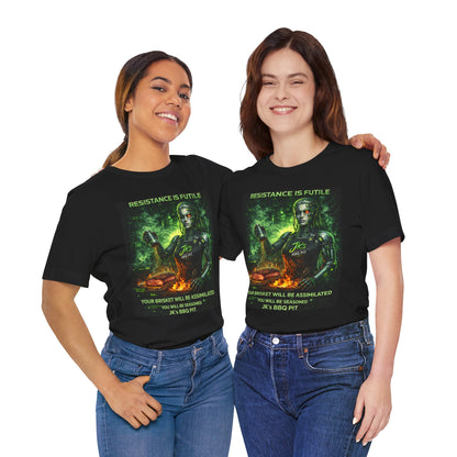 JK’s BBQ Pit “Resistance Is Futile” T-Shirt – Funny BBQ Pitmaster Tee