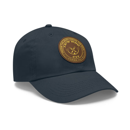 JK’s BBQ Pit Dad Hat – “Feed the Body, Feed the Soul” Leather Patch Cap