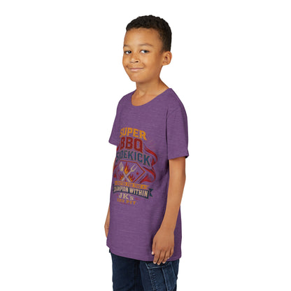 Youth Tee - "Super BBQ Sidekick" Kids Grilling T-Shirt