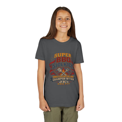 Youth Tee - "Super BBQ Sidekick" Kids Grilling T-Shirt