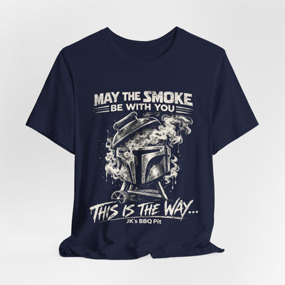 JK’s BBQ Pit “May the Smoke Be With You” T-Shirt – BBQ Pitmaster Tee