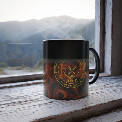 JK’s BBQ Pit Color-Changing Flame Mug – 11 oz Heat-Activated Coffee Cup