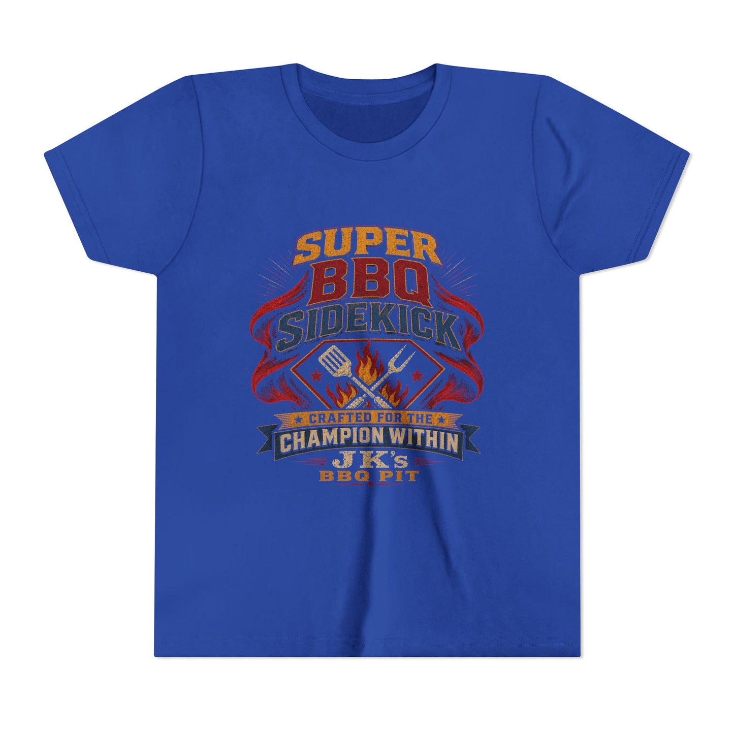 Youth Tee - "Super BBQ Sidekick" Kids Grilling T-Shirt