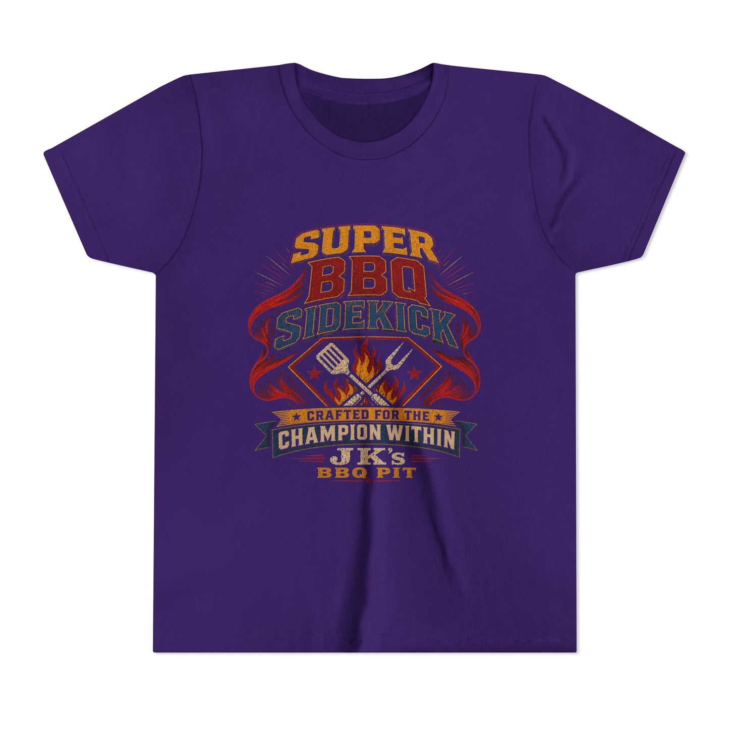 Youth Tee - "Super BBQ Sidekick" Kids Grilling T-Shirt