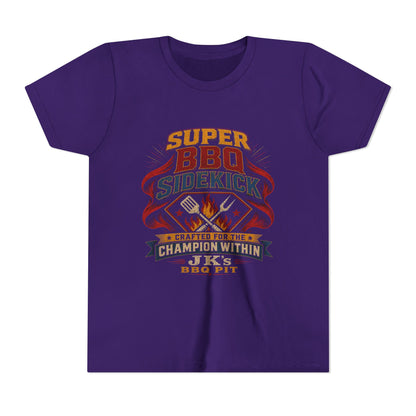 Youth Tee - "Super BBQ Sidekick" Kids Grilling T-Shirt