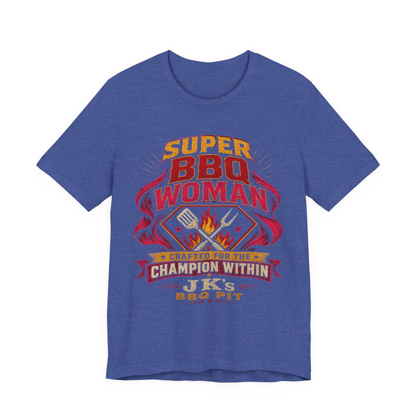 BBQ Woman T-Shirt — "Super BBQ Woman: Crafted for the Champion Within"
