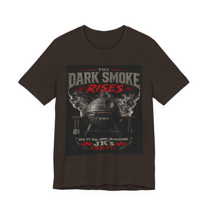BBQ Grill T-Shirt — "The Dark Smoke Rises" Vintage Smoker Tee