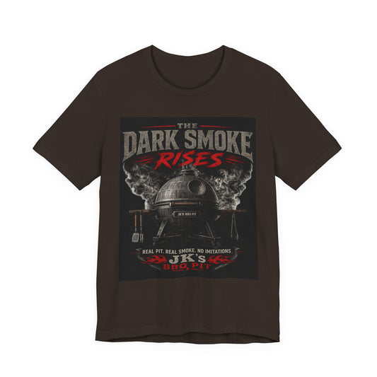 BBQ Grill T-Shirt — "The Dark Smoke Rises" Vintage Smoker Tee
