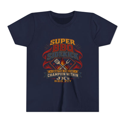 Youth Tee - "Super BBQ Sidekick" Kids Grilling T-Shirt