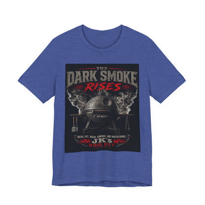 BBQ Grill T-Shirt — "The Dark Smoke Rises" Vintage Smoker Tee