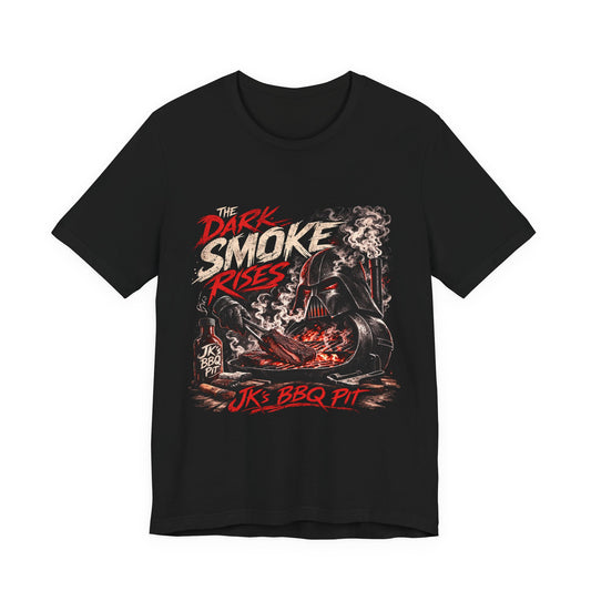 JK’s BBQ Pit “The Dark Smoke Rises” T-Shirt – Pitmaster Grill Tee