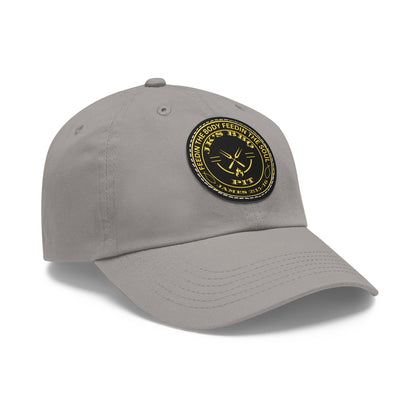 JK’s BBQ Pit Dad Hat – “Feed the Body, Feed the Soul” Leather Patch Cap