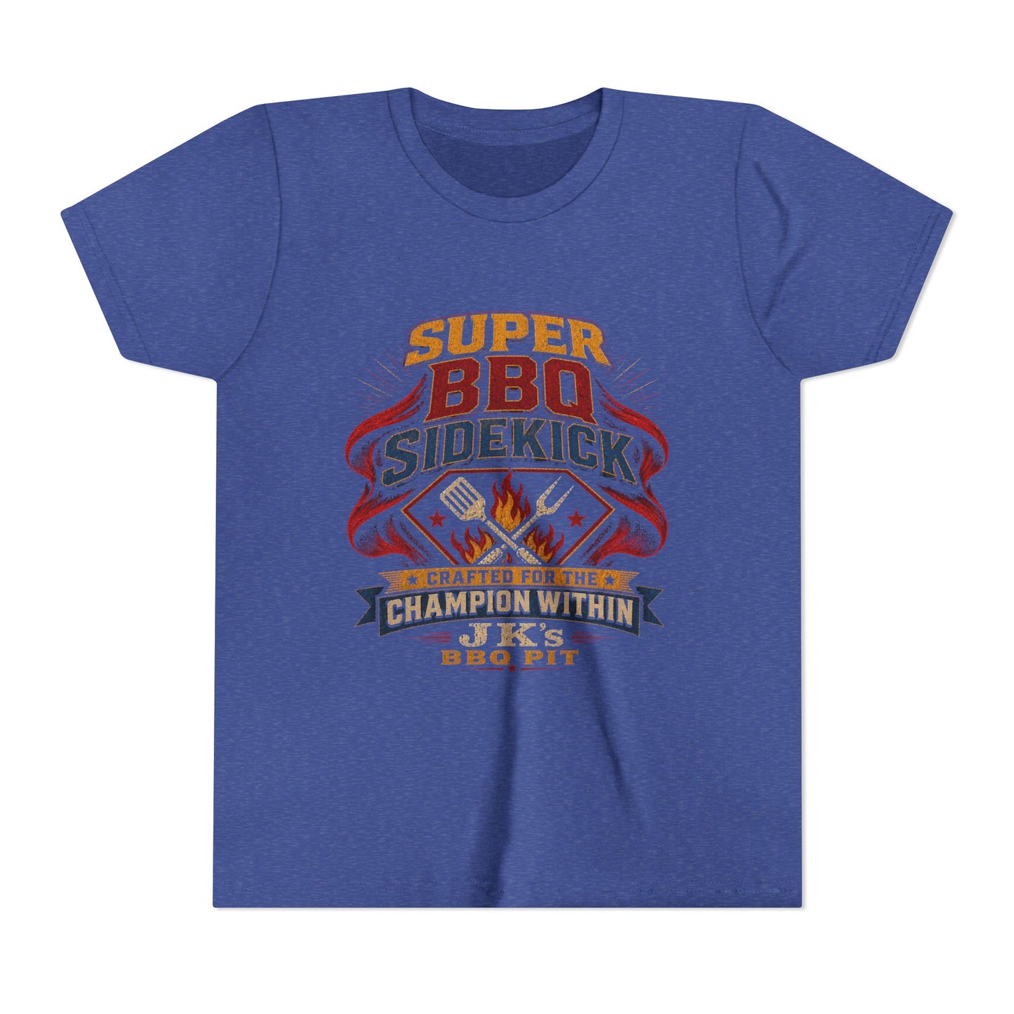 Youth Tee - "Super BBQ Sidekick" Kids Grilling T-Shirt