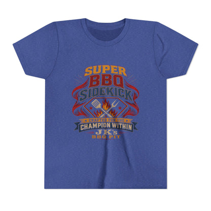 Youth Tee - "Super BBQ Sidekick" Kids Grilling T-Shirt