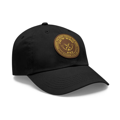 JK’s BBQ Pit Dad Hat – “Feed the Body, Feed the Soul” Leather Patch Cap