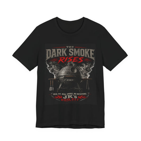 BBQ Grill T-Shirt — "The Dark Smoke Rises" Vintage Smoker Tee