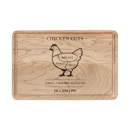 Engraved Farmhouse Chicken Cutting Board — Wooden Serving & Prep Board