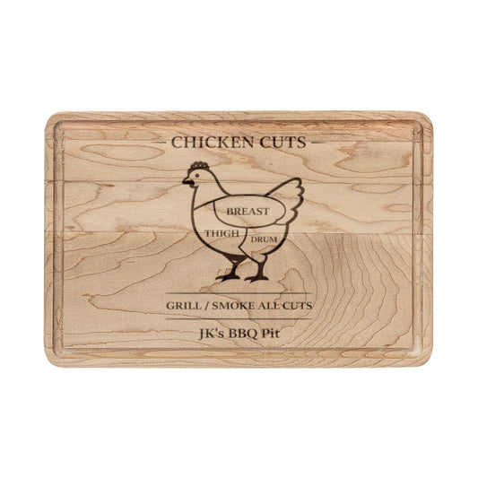 Engraved Farmhouse Chicken Cutting Board — Wooden Serving & Prep Board