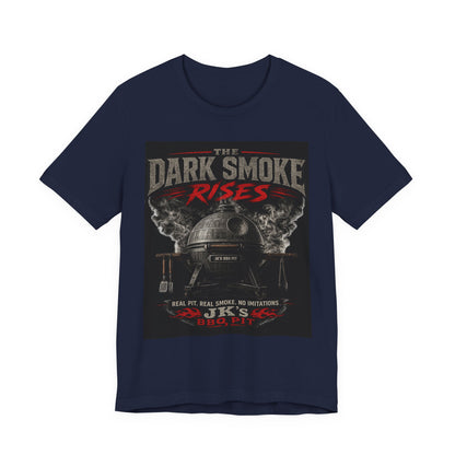BBQ Grill T-Shirt — "The Dark Smoke Rises" Vintage Smoker Tee