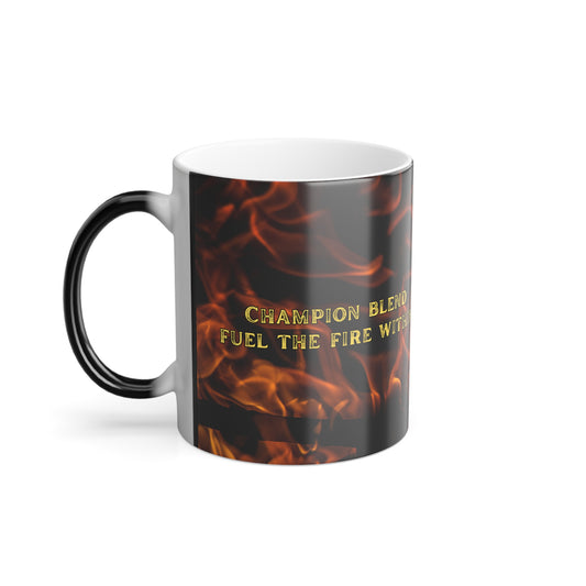 JK’s BBQ Pit Color-Changing Flame Mug – 11 oz Heat-Activated Coffee Cup