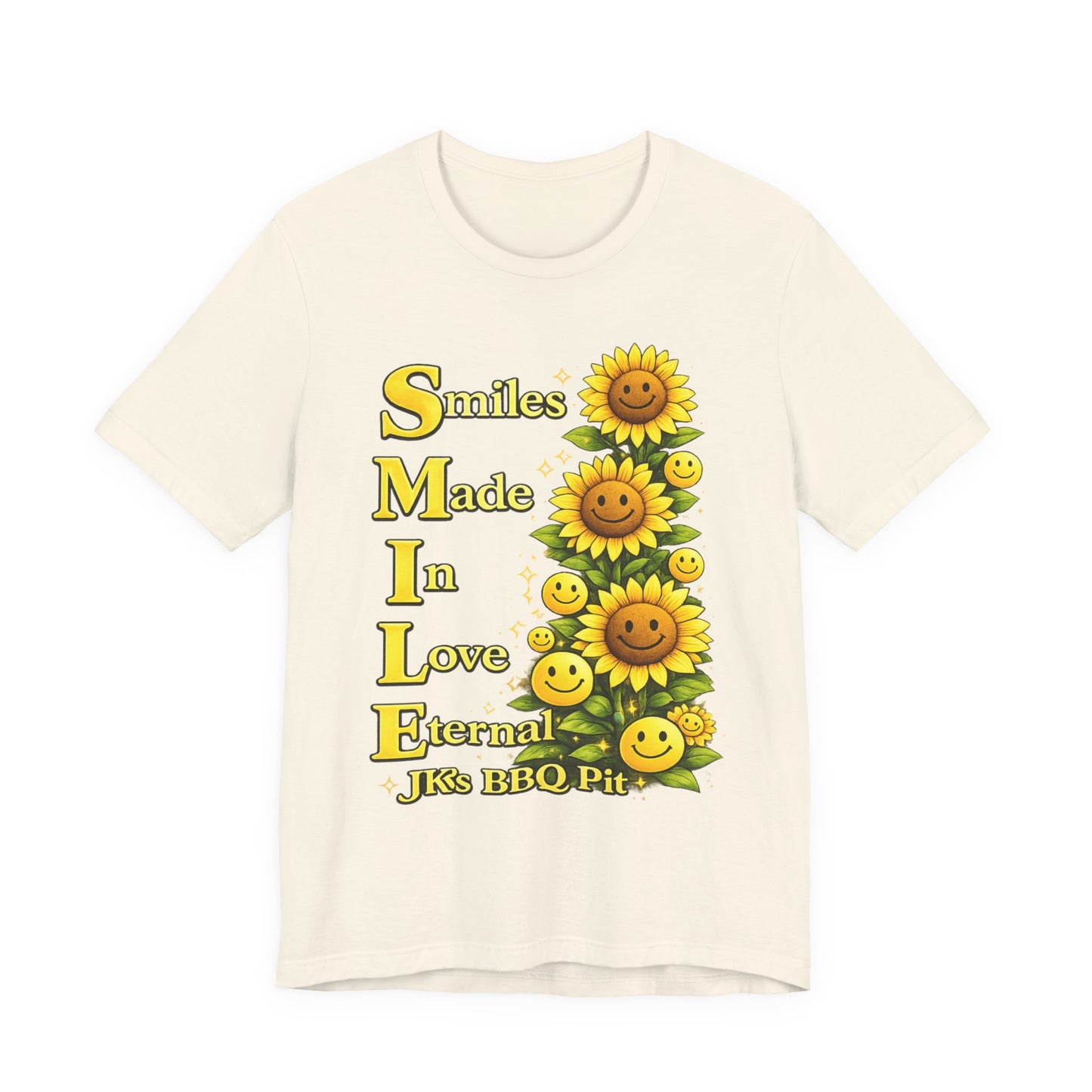 Smiles Made In Love Tee — Sunflower Smile Graphic T-Shirt