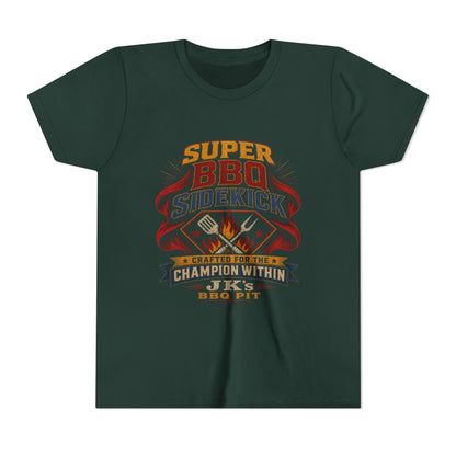 Youth Tee - "Super BBQ Sidekick" Kids Grilling T-Shirt