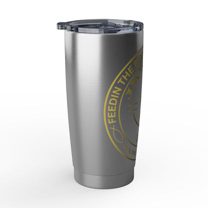 JK’s BBQ Pit 20 oz Stainless Steel Tumbler – “The Body Feeding” BBQ Travel Cup