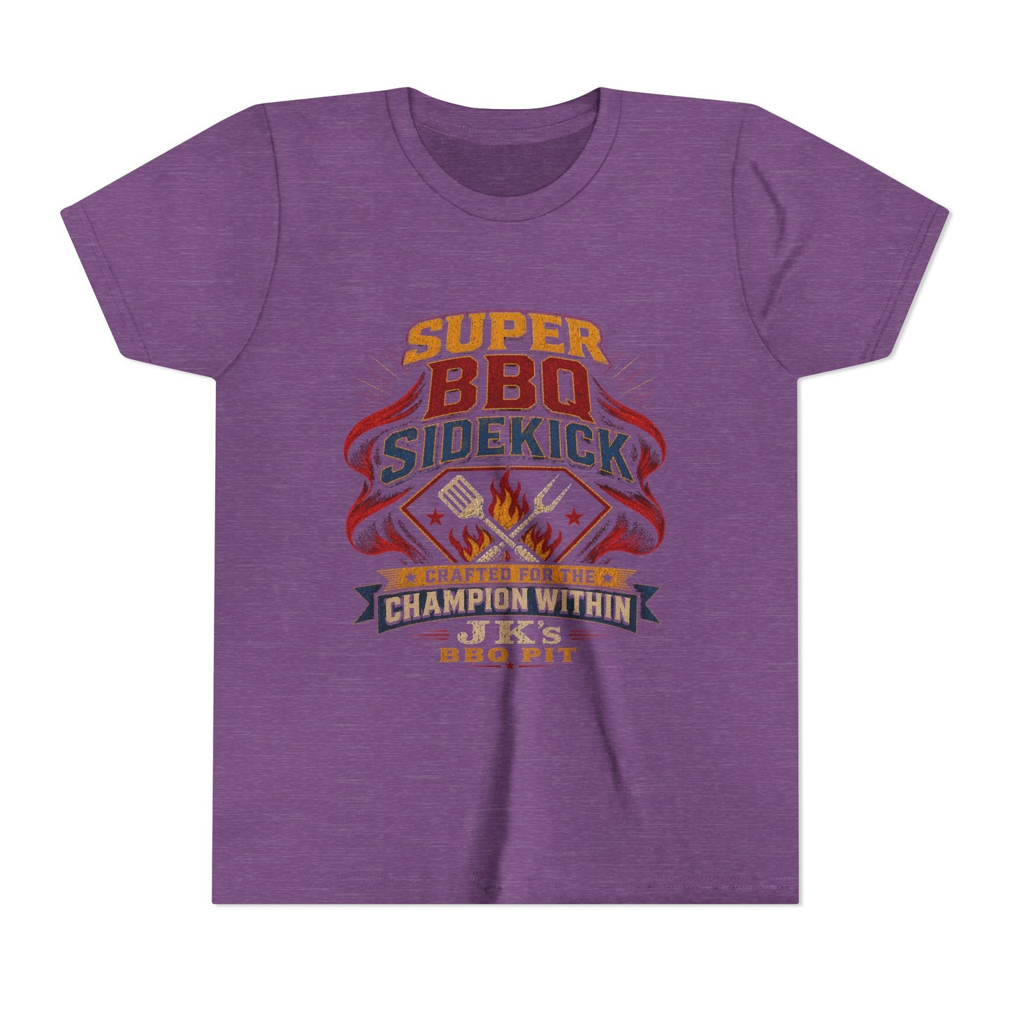 Youth Tee - "Super BBQ Sidekick" Kids Grilling T-Shirt