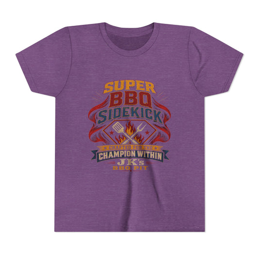 Youth Tee - "Super BBQ Sidekick" Kids Grilling T-Shirt