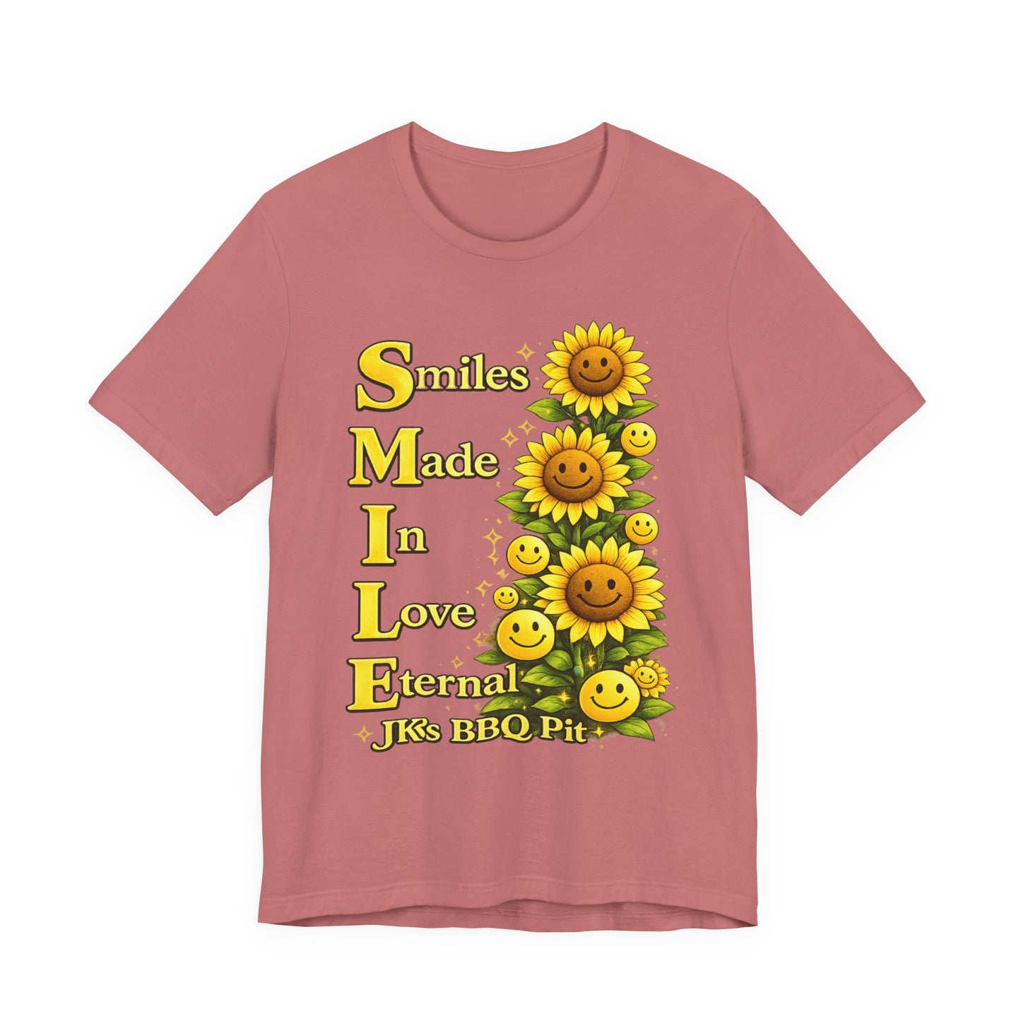 Smiles Made In Love Tee — Sunflower Smile Graphic T-Shirt