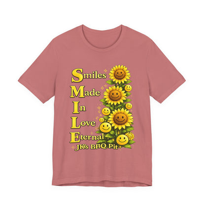 Smiles Made In Love Tee — Sunflower Smile Graphic T-Shirt