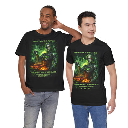 JK’s BBQ Pit “Resistance Is Futile” T-Shirt – Funny BBQ Pitmaster Tee