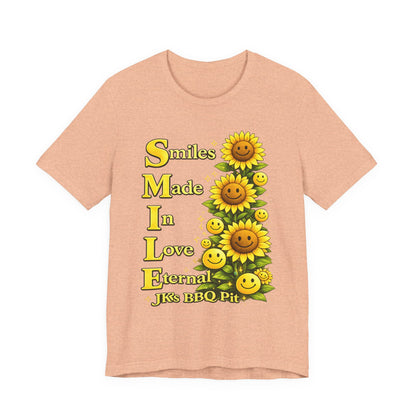 Smiles Made In Love Tee — Sunflower Smile Graphic T-Shirt