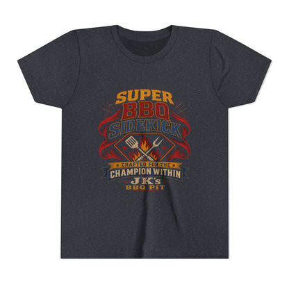 Youth Tee - "Super BBQ Sidekick" Kids Grilling T-Shirt