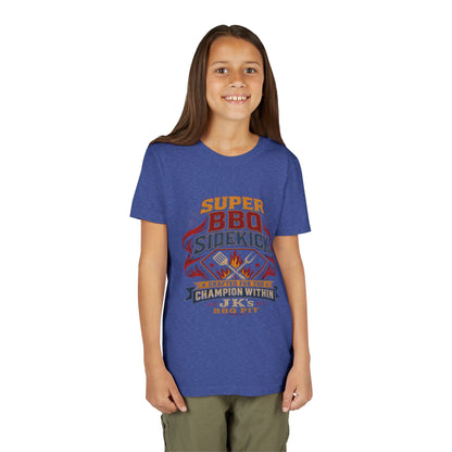 Youth Tee - "Super BBQ Sidekick" Kids Grilling T-Shirt