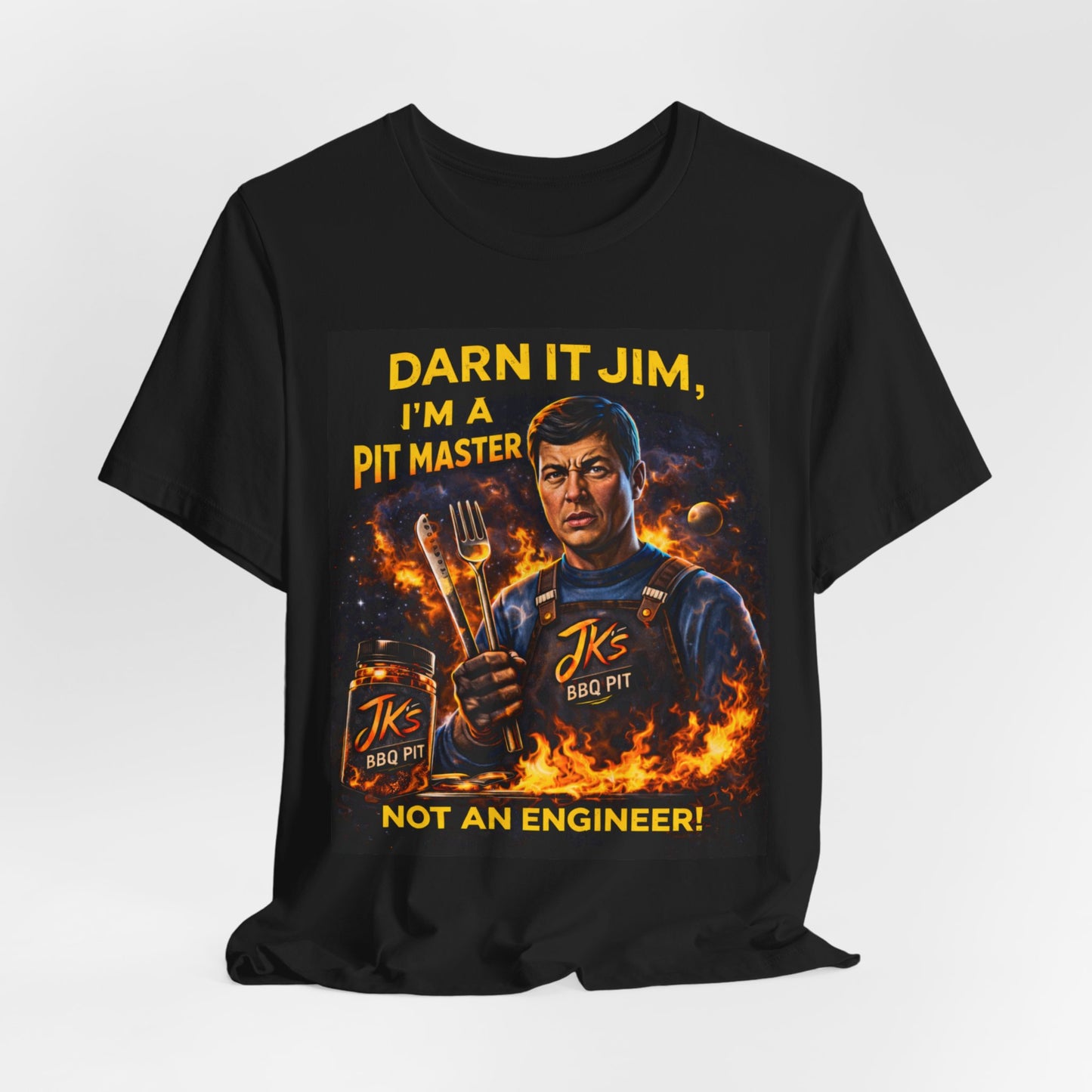 JK’s BBQ Pit “I’m a Pit Master, Not an Engineer” T-Shirt – Funny BBQ Tee