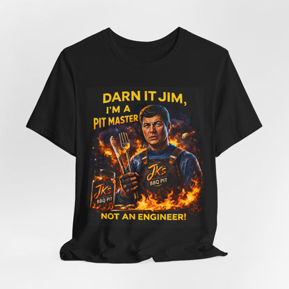 JK’s BBQ Pit “I’m a Pit Master, Not an Engineer” T-Shirt – Funny BBQ Tee