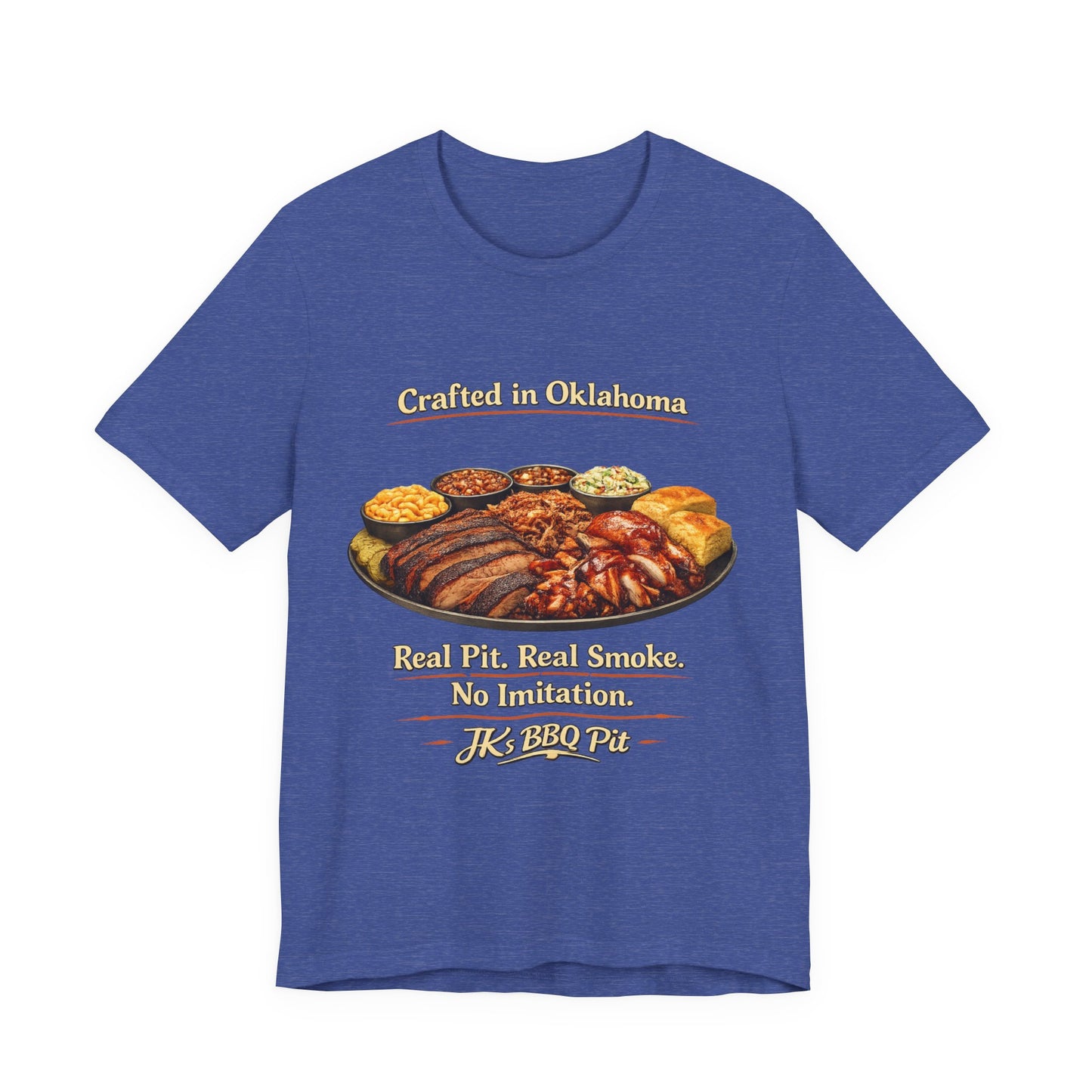BBQ Pit T-Shirt — “Crafted in Oklahoma: Real Pit, Real Smoke”