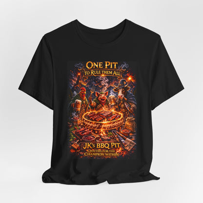 BBQ Pit Grilling T-Shirt — "One Pit to Rule Them All" BBQ Champion Tee